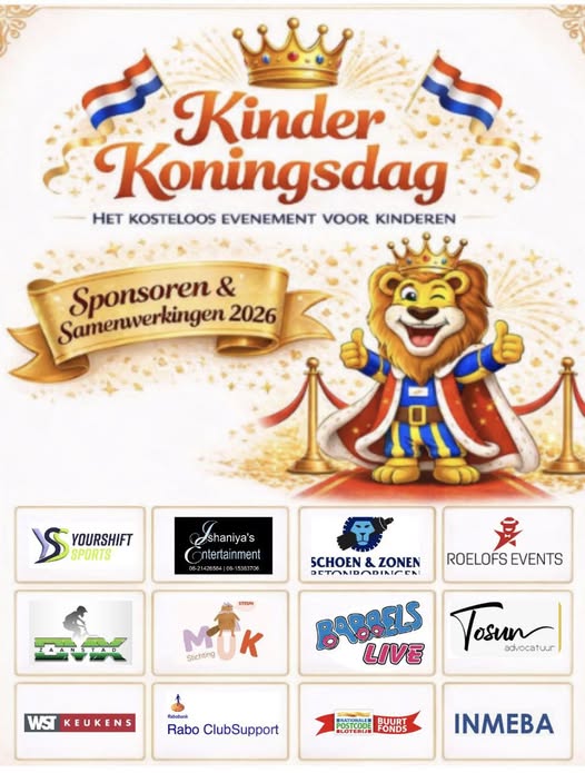 sponsoren en samenwerkingen 2026 Kinderkoningsdag