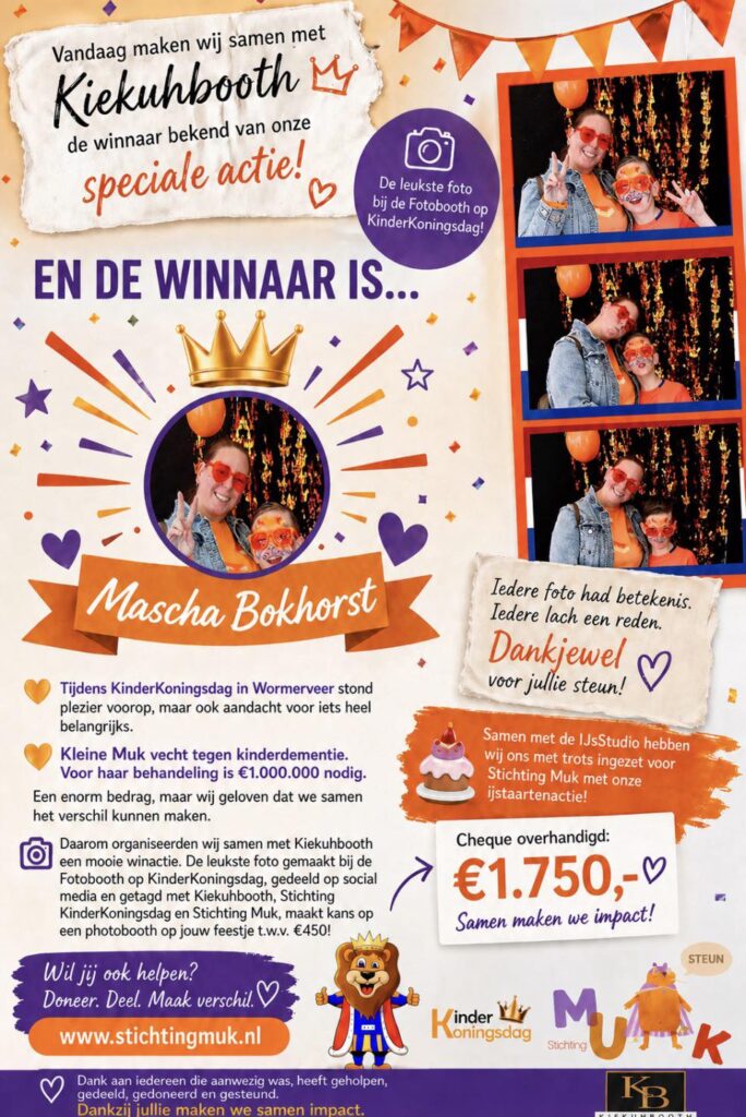 Winnaar-Kiekuhbooth-actie-Kinderkoningsdag-Wormerveer.