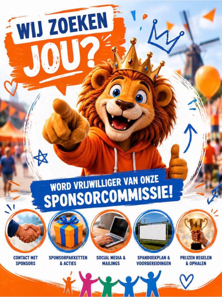 vrijwilliger sponsorcommissie Kinderkoningsdag
